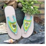 Gratis patronen 2 soorten gehaakte teenslippers