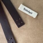 PetiteKnit - Leren Banden - leather strap (donker) - 94 x 2 cm (2 stuks) - French Market Bag