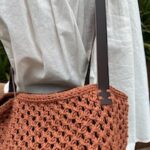 PetiteKnit - Leren Banden - leather strap (donker) - 94 x 2 cm (2 stuks) - French Market Bag