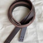 PetiteKnit - Leren Banden - leather strap (donker) - 94 x 2 cm (2 stuks) - French Market Bag