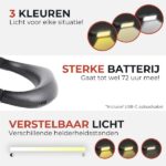 Neklamp Aquila - 3 lichtstanden - met USB-C kabel oplaadbaar - bekend van Mr. Knitbear