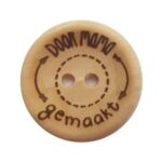 Houten Knoop met tekst Door Oma Gemaakt 30 mm - per stuk