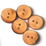 Houten Knoop - gevlamd / naturel